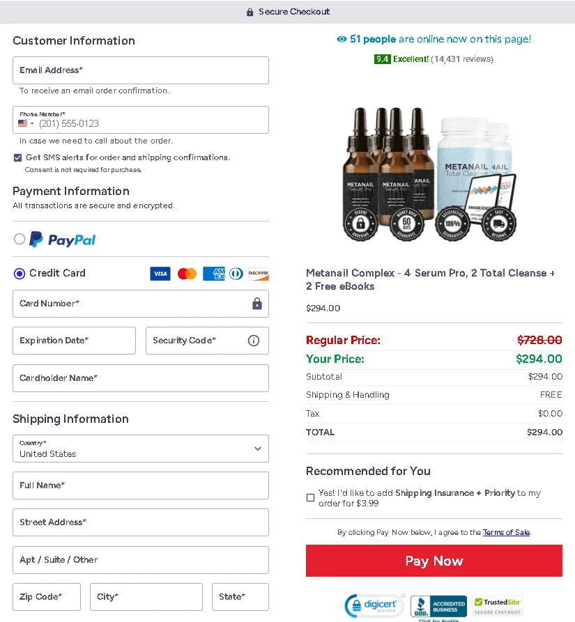Metanail Complex-checkout-page